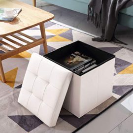 BRIAN-DANY-Pouf-Coffre-de-Rangement-Tabouret-Pliant-Pouf-de-Pliable-Cube-Simili-Cuir-38-x-38-x-38-cm-Blanc-0-1