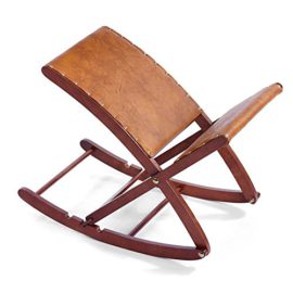 Bascule pour jambes classique HC Handel 936193 – 32 x 36 cm – Bois massif marron avec revêtement en cuir synthétique Bascule pour jambes classique HC Handel 936193 – 32 x 36 cm – Bois massif marron avec revêtement en cuir synthétique