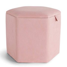 Beautify-Tabouret-de-Rangement-Hexagonal-en-Velours-Ctel-Rose-Cordelette-PoufSigeRepose-Pied-pour-Dressing-Salle--Manger-Chambre-0