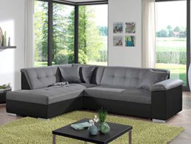 Bestmobilier-Colombia-Canap-dangle-Convertible-Bicolore-en-Simili-et-Tissu-Gauche-0