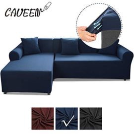 CAVEEN Housse de canapé Extensible en L Housse Protecteur Canapés de 2 pièces – 3 Places + 3 Places Stretch Housses de canapé en Tissu élastique CAVEEN Housse de canapé Extensible en L Housse Protecteur Canapés de 2 pièces – 3 Places + 3 Places Stretch Housses de canapé en Tissu élastique