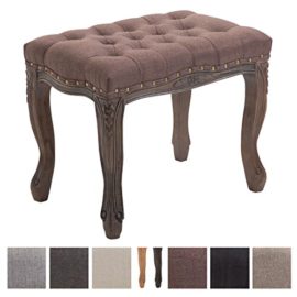 CLP Tabouret Nefertiti en Tissu, Tabouret de Maquillage, siège rembourré avec piètement en Bois, Design Chesterfield CLP Tabouret Nefertiti en Tissu, Tabouret de Maquillage, siège rembourré avec piètement en Bois, Design Chesterfield