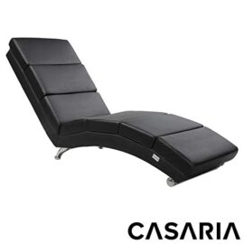 Casaria – Méridienne « London » • Chaise de Relaxation • Chaise Longue d’intérieur • Ergonomique – Pieds chromés – Noir Blanc ou Gris Casaria – Méridienne « London » • Chaise de Relaxation • Chaise Longue d’intérieur • Ergonomique – Pieds chromés – Noir Blanc ou Gris 3