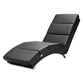 Casaria – Méridienne « London » • Chaise de Relaxation • Chaise Longue d’intérieur • Ergonomique – Pieds chromés – Noir Blanc ou Gris Casaria – Méridienne « London » • Chaise de Relaxation • Chaise Longue d’intérieur • Ergonomique – Pieds chromés – Noir Blanc ou Gris