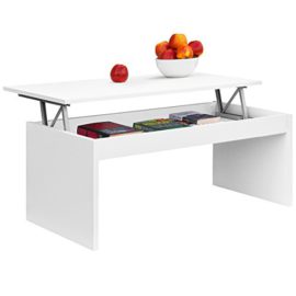 Comifort Table basse relevable moderne pour salle à manger ou salon 1,02 x 50,2 x 43/52 cm Comifort Table basse relevable moderne pour salle à manger ou salon 1,02 x 50,2 x 43/52 cm