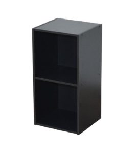 Compo-ER-Meuble-de-Rangement-Colonne-2-Casiers-Bibliothque-Etagres-Cubes-Noir-315-x-295-x-615-cm-0