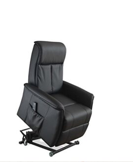 Design Twist Morgana Fauteuil alzapersona, Simili Cuir, Noir, 82 x 74 x 117 cm Design Twist Morgana Fauteuil alzapersona, Simili Cuir, Noir, 82 x 74 x 117 cm 3