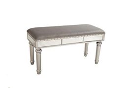 Dipamkar® L94 x P40.5 x H46.5 cm – banc de velours, Avec Rivet Miroir de fenêtre Fauteuil Salon Meuble, entrée de salon capitonnée rembourrée de coussin de Banc Chaussure Dipamkar® L94 x P40.5 x H46.5 cm – banc de velours, Avec Rivet Miroir de fenêtre Fauteuil Salon Meuble, entrée de salon capitonnée rembourrée de coussin de Banc Chaussure 3