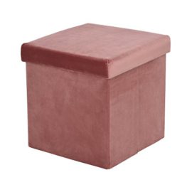 FURNISH 1 Pouf, Coffre de Rangement Pliable Repose Pied en Velours Tabouret Cube Rose 38 x 38 x 38 cm FURNISH 1 Pouf, Coffre de Rangement Pliable Repose Pied en Velours Tabouret Cube Rose 38 x 38 x 38 cm 2