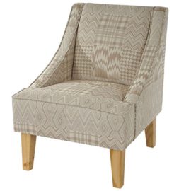 Fauteuil-Malm-T371-Fauteuil-rembourr-de-Salon-rtro-Design-des-annes-50-BeigeMarron-Tissu-0