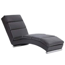 Festnight-Chaise-Longue-Confortable-Chaise-Longue-Interieur-Chaise-Longue-avec-Pieds-en-Acier-Fauteuil-Relaxant-Salon-Gris-Similicuir-0