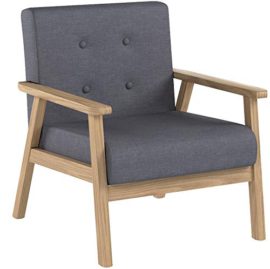 Festnight-Fauteuil-rtro-en-Bois-Gris-0