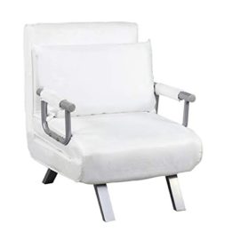 Homcom-Fauteuil-chauffeuse-canap-lit-Convertible-1-Place-dhoussable-Grand-Confort-Coussin-Pieds-accoudoirs-mtal-sude-0