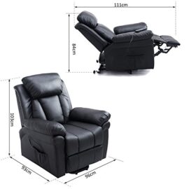 Homcom Fauteuil de Relaxation électrique Fauteuil releveur inclinable avec Repose-Pied Ajustable Simili Cuir Homcom Fauteuil de Relaxation électrique Fauteuil releveur inclinable avec Repose-Pied Ajustable Simili Cuir 4