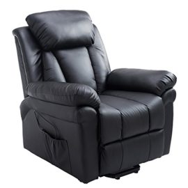 Homcom Fauteuil de Relaxation électrique Fauteuil releveur inclinable avec Repose-Pied Ajustable Simili Cuir Homcom Fauteuil de Relaxation électrique Fauteuil releveur inclinable avec Repose-Pied Ajustable Simili Cuir