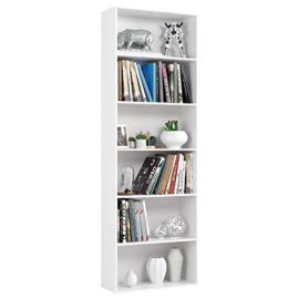 Homfa-tagre-Bibliothque-Armoire-Etagre-de-Rangement-pour-Livres-Bureau-Salon-0-2