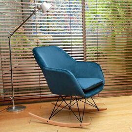 IDMarket-Fauteuil–Bascule-Bora-Velours-Bleu-0-3