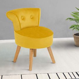 IDMarket-Fauteuil-Crapaud-en-Velours-Jaune-0-0