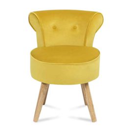 IDMarket-Fauteuil-Crapaud-en-Velours-Jaune-0-1