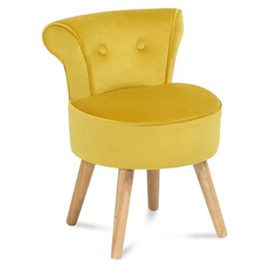 IDMarket – Fauteuil Crapaud en Velours Jaune IDMarket – Fauteuil Crapaud en Velours Jaune