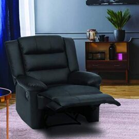 IDMarket – Fauteuil Relaxation inclinable Noir IDMarket – Fauteuil Relaxation inclinable Noir 3