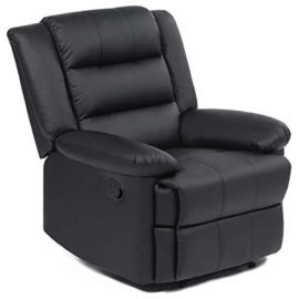 IDMarket-Fauteuil-Relaxation-inclinable-Noir-0