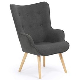 IDMarket – Fauteuil scandinave Ivar en Tissu Gris Anthracite IDMarket – Fauteuil scandinave Ivar en Tissu Gris Anthracite