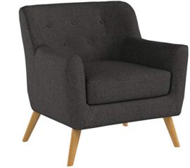 IDMarket-Fauteuil-scandinave-en-Tissu-Gris-Anthracite-0