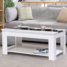 IDMarket – Table Basse contemporaine Bois Blanc et Noir Georgia IDMarket – Table Basse contemporaine Bois Blanc et Noir Georgia 3