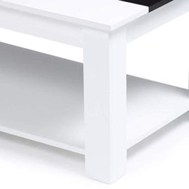 IDMarket – Table Basse contemporaine Bois Blanc et Noir Georgia IDMarket – Table Basse contemporaine Bois Blanc et Noir Georgia 6