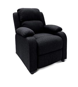 INTENSEDECO Fauteuil Relax Riga Tissu Noir INTENSEDECO Fauteuil Relax Riga Tissu Noir