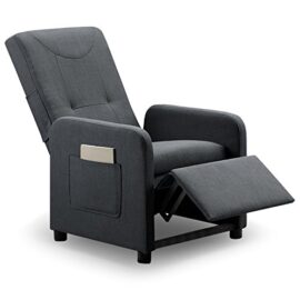 Intense Déco – Fauteuil Relax Pliable Bristol Tissu Gris Intense Déco – Fauteuil Relax Pliable Bristol Tissu Gris