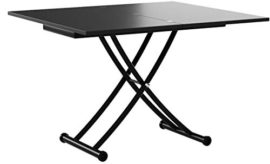 Intense Déco Philadelphia Table Basse Relevable, Métal, Noir, 100 x 57 x 76,3 cm Intense Déco Philadelphia Table Basse Relevable, Métal, Noir, 100 x 57 x 76,3 cm