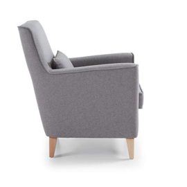 Kave Home – Fauteuil Glam tapissé de Tissu Gris avec Pieds en Bois de hêtre Kave Home – Fauteuil Glam tapissé de Tissu Gris avec Pieds en Bois de hêtre 3