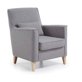 Kave Home – Fauteuil Glam tapissé de Tissu Gris avec Pieds en Bois de hêtre Kave Home – Fauteuil Glam tapissé de Tissu Gris avec Pieds en Bois de hêtre