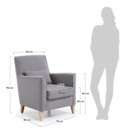 Kave Home – Fauteuil Glam tapissé de Tissu Gris avec Pieds en Bois de hêtre Kave Home – Fauteuil Glam tapissé de Tissu Gris avec Pieds en Bois de hêtre 6