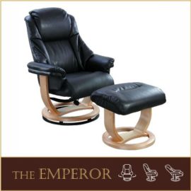 L’Empereur – Chaise pivotante inclinable en cuir reconstitué L’Empereur – Chaise pivotante inclinable en cuir reconstitué