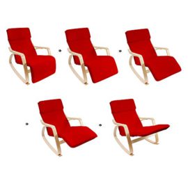 Leogreen-Rocking-Chair-Fauteuil-a-Bascule-Rouge-avec-repose-pied-Coussin-100-coton-Materiau-du-coussin-Coton-epaisseur-des-accoudoirs-23-cm-0-3