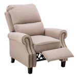 MCombo 7291BG Fauteuil Relax Fauteuil capitonné en Tissu Beige MCombo 7291BG Fauteuil Relax Fauteuil capitonné en Tissu Beige