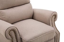 MCombo 7291BG Fauteuil Relax Fauteuil capitonné en Tissu Beige MCombo 7291BG Fauteuil Relax Fauteuil capitonné en Tissu Beige 6