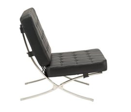 MCombo Fauteuil de Relaxation en Cuir synthétique et Acier Inoxydable MCombo Fauteuil de Relaxation en Cuir synthétique et Acier Inoxydable 5