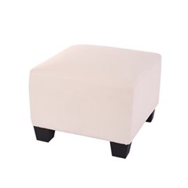 Mendler-Canap-lment-Pouf-Repose-Pied-Lyon-modulaire-Simili-Cuir-crme-0