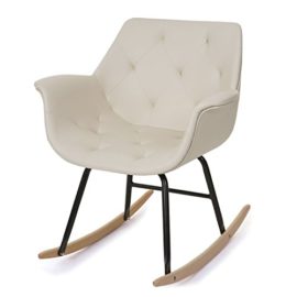 Mendler-Fauteuil–Bascule-Malm-T820-Rocking-Chair-Fauteuil-basculant-Relax-Similicuir-crme-0-0