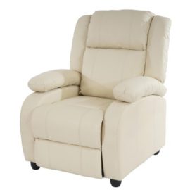 Mendler Fauteuil de télévision, Fauteuil Relax Lincoln, Relaxation, Similicuir ~ crème Mendler Fauteuil de télévision, Fauteuil Relax Lincoln, Relaxation, Similicuir ~ crème 2