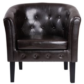 Miadomodo-Fauteuil-et-Tabouret-Chesterfield-en-Simili-Cuir-et-Bois-Coloris-au-Choix-0-2