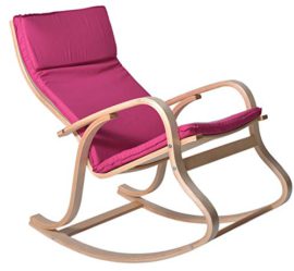 PEGANE Rocking-Chair Benny en Rose, L65 x H91 x P101 cm PEGANE Rocking-Chair Benny en Rose, L65 x H91 x P101 cm