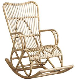 PEGANE Rocking-Chair en rotin laqué Naturel – Dim : 59 x 120 x 100 cm PEGANE Rocking-Chair en rotin laqué Naturel – Dim : 59 x 120 x 100 cm