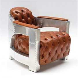 Phoenixarts-en-Cuir-vritable-Vintage-en-Aluminium-Chesterfield-Fauteuil-Cuir-Rtro-Fauteuil-Design-Lounge-Club-canap-Neuf-556-0