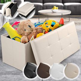 Pouf Coffre de Rangement Pliable – en Simili Cuir, env. 85 x 40 x 40 cm, Chargement Max. de 160 kg, Couleur au Choix – Tabouret, Repose-Pieds, Pouf Carré, Meubles Pliables Pouf Coffre de Rangement Pliable – en Simili Cuir, env. 85 x 40 x 40 cm, Chargement Max. de 160 kg, Couleur au Choix – Tabouret, Repose-Pieds, Pouf Carré, Meubles Pliables