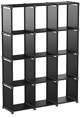 SONGMICS-Cube-de-Rangement-Bibliothque–12-Casiers-Placard-modulable-tagre-de-Rangement-au-Salon-dans-la-Chambre-Salle-de-Bain-105-x-30-x-140-cm-Maillet-en-Caoutchouc-fourni-0